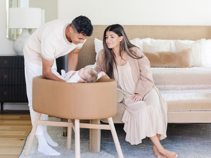 M26834GCLB,Babyletto,babyletto x GATHRE Capsule Bassinet in Camel