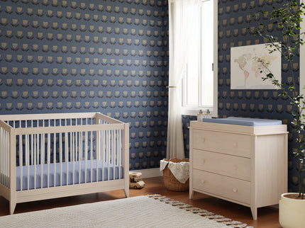 M10323NXW,Babyletto,Sprout 3-Drawer Changer Dresser in Washed Natural and White