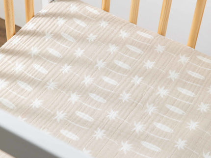T27036,Babyletto,Beach Bum Muslin Mini Crib Sheet in GOTS Certified Organic Cotton