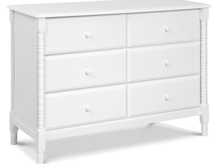 M7326W,DaVinci,Jenny Lind Spindle 6-Drawer Dresser in White