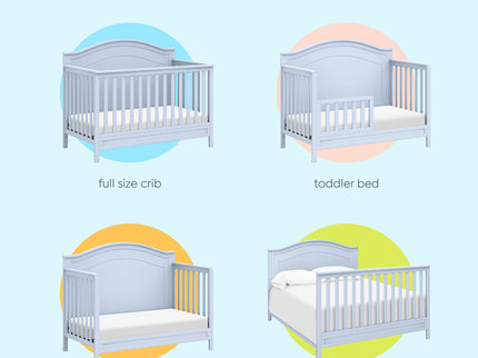 M12801PB,DaVinci,Charlie 4-in-1 Convertible Crib in Powder Blue