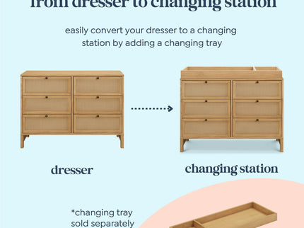 M24926HY,DaVinci,Margot 6-Drawer Dresser in Honey