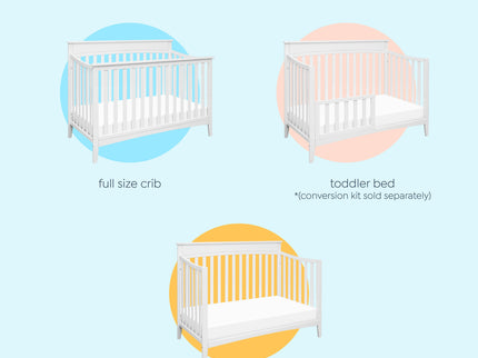 M9301W,DaVinci,Grove 4-in-1 Convertible Crib In White Finish