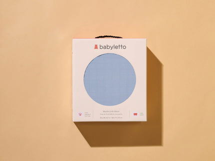 T29635DP,Babyletto,Dewdrop Muslin Crib Sheet in GOTS Certified Organic Cotton