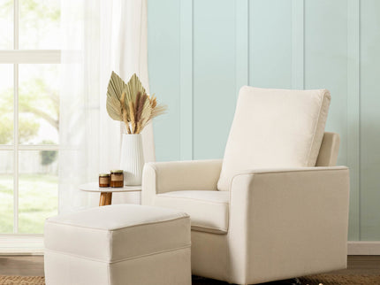 M17285PCMEW,Namesake,Willa/Alden Gliding Ottoman in Performance Cream Eco-Weave