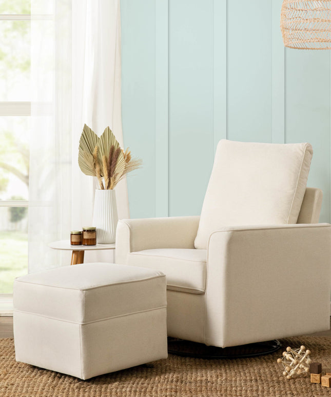 M17285PCMEW,Namesake,Willa/Alden Gliding Ottoman in Performance Cream Eco-Weave