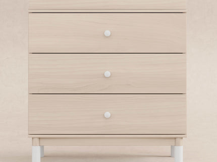 M12923NXW,Babyletto,Gelato 3-Drawer Changer Dresser  White Feet w/Removable Changing Tray in Washed Natural