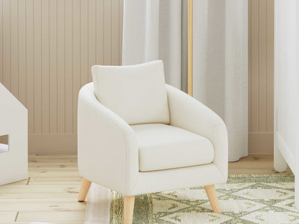 M30703VNLF,DaVinci,Nina Kids Chair in Vanilla with Light Wood Feet