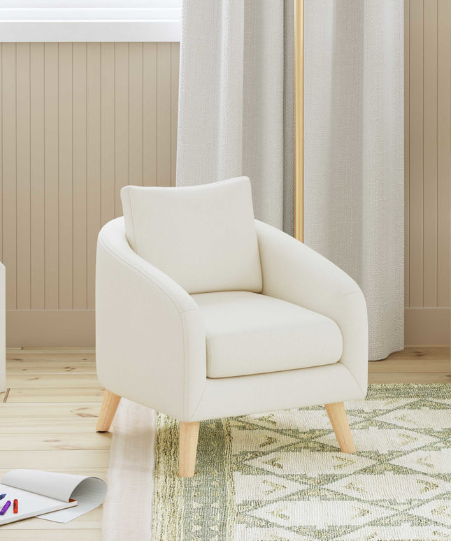 M30703VNLF,DaVinci,Nina Kids Chair in Vanilla with Light Wood Feet