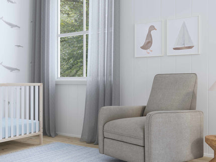 M19387PGEW,DaVinci,Penny Swivel Recliner in Performance Grey Eco-Weave