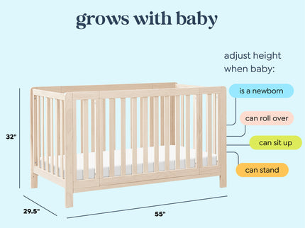 F11980NX,Carter's,Colby GROW 6-in-1 Convertible Bassinet to Crib in Washed Natural