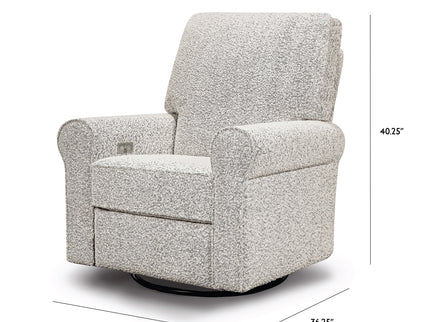 B17787BWB,Monogram by Namesake,Monroe Pillowback Power Recliner in Black White Boucle