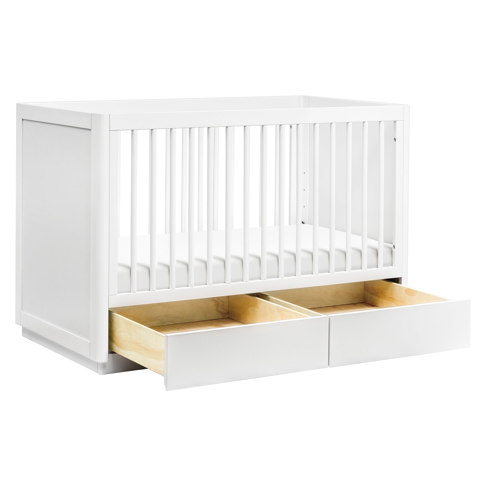M21601W,Babyletto,Bento 3-in-1 Convertible Storage Crib w/Toddler Bed Conversion Kit in White