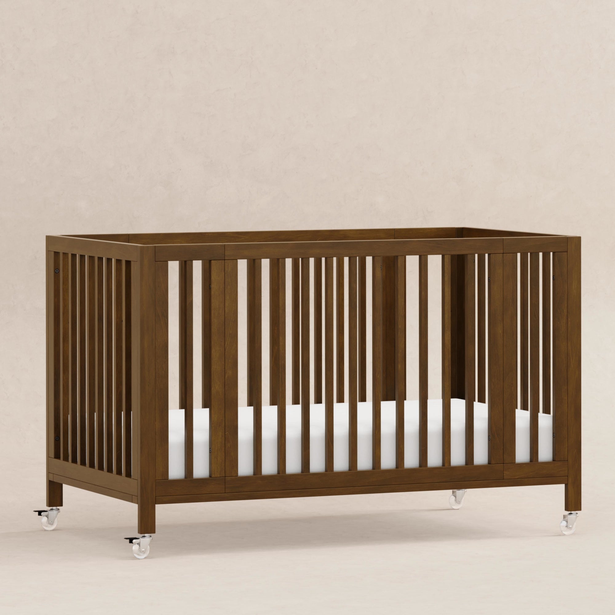 M30880NL,Babyletto,Rolli 9-in-1 Convertible All-Stages« Crib w/ Bassinet & Toddler Bed Kits in Natural Walnut