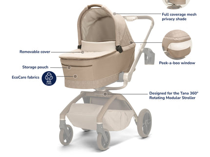 Tana 360° Rotating Modular Stroller with Carriage Accessory in Natural Heritage