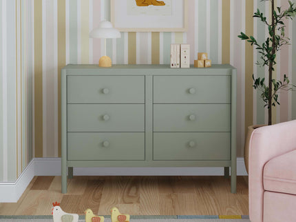 M25126LS,DaVinci,Birdie 6-Drawer Dresser in Light Sage