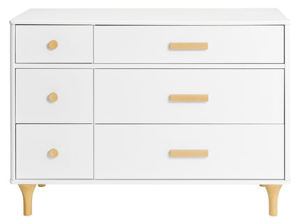 M9016WN,Babyletto,Lolly 6-Drawer Double Dresser  Assembled in White/Natural