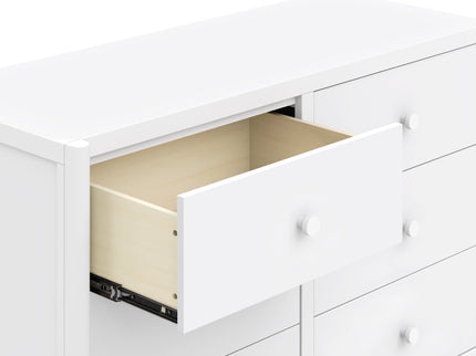 M25126W,DaVinci,Birdie 6-Drawer Dresser in White