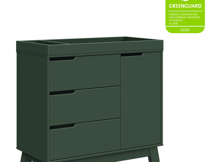 M4223FRGR,Babyletto,Hudson 3-Drawer Changer Dresser w/Removable Changing Tray in Forest Green
