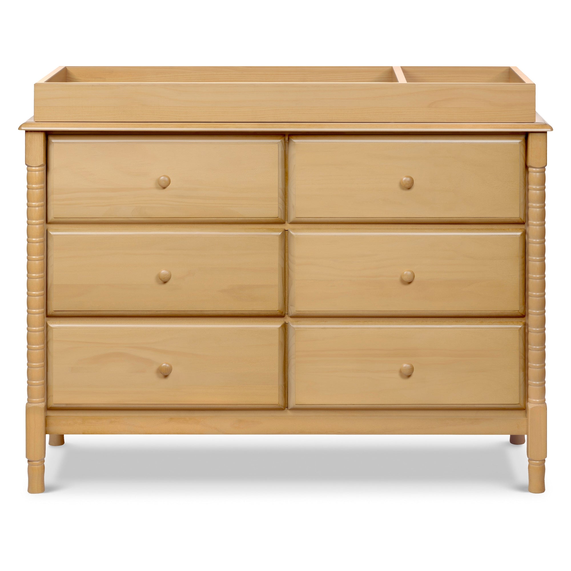 M7326HY,DaVinci,Jenny Lind Spindle 6-Drawer Dresser in Honey