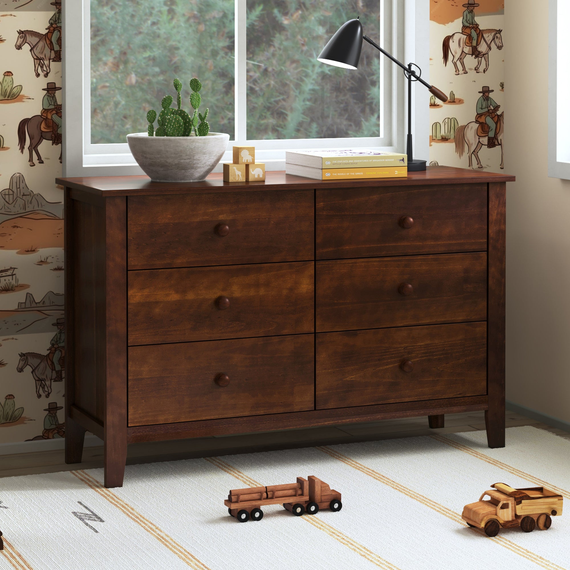 F11526Q,Carter's,Morgan 6-Drawer Double Dresser in Espresso Finish