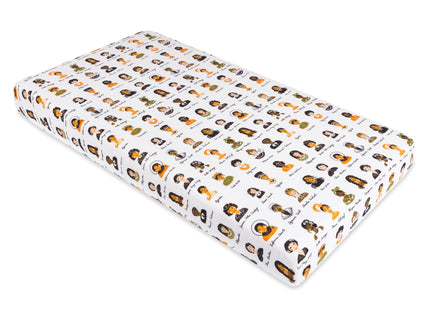 T28435,Babyletto,Women In History Muslin Crib Sheet in GOTS Certified Organic Cotton