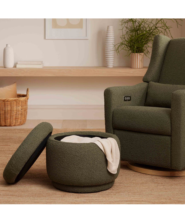 M22985OB,Babyletto,Enoki Storage Ottoman in Olive Boucle