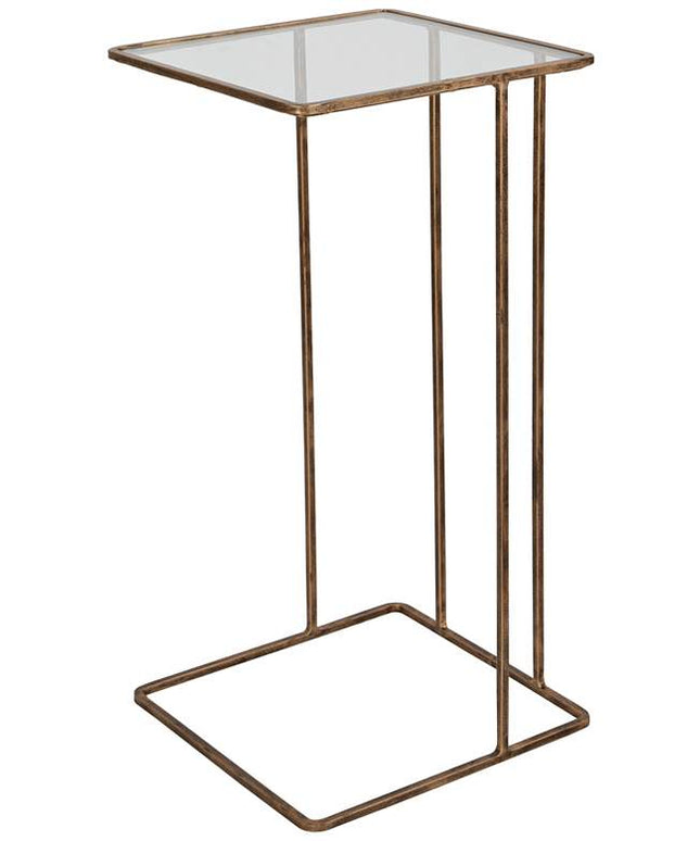 Uttermost Cadmus 12" Wide Antiqued Gold Side Table