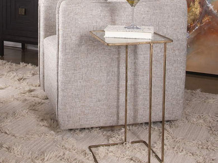 Uttermost Cadmus 12" Wide Antiqued Gold Side Table