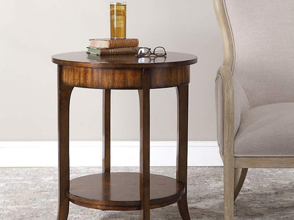 Uttermost Carmel Distressed Veneer Lamp Table