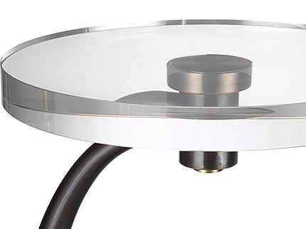 Uttermost Fawn 12" Wide Dark Bronze Metal Round Drink Table