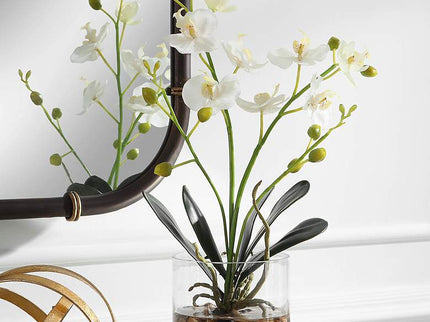 Uttermost Glory White Orchid 13"H Faux Flowers in Container