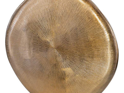 Uttermost Gretchen 23" High Ribbed Gold Modern Vase