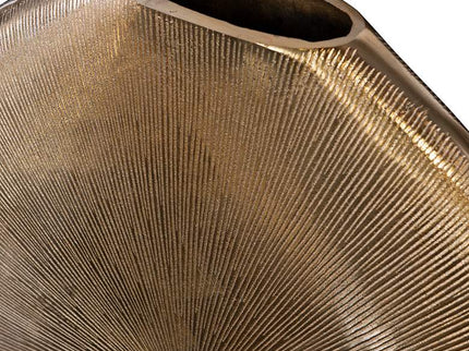 Uttermost Gretchen 23" High Ribbed Gold Modern Vase