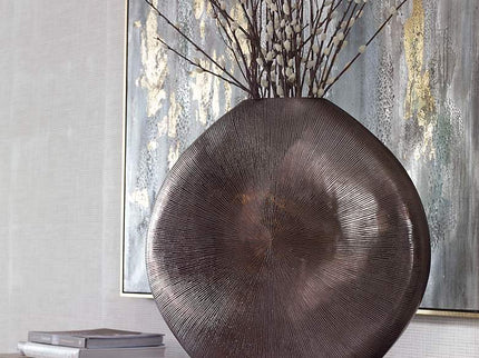 Uttermost Gretchen 23" Wide Black Nickel Metal Vase