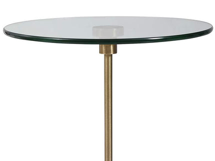 Uttermost Portsmouth 15 3/4" Wide Brushed Brass Accent Table