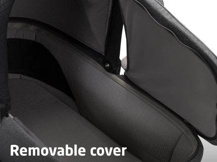 Tana 360° Rotating Modular Stroller with Carriage Accessory in Onyx Heritage