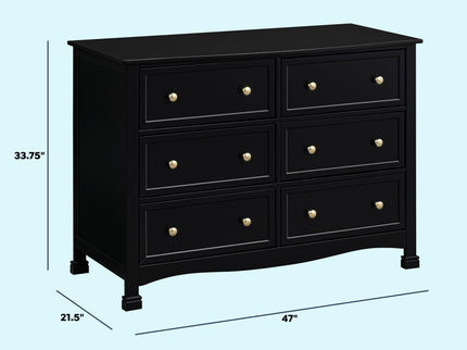 M5529E,DaVinci,Kalani 6-Drawer Double Wide Dresser in Ebony