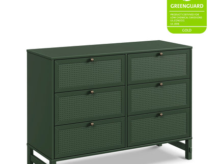 M24926FRGR,DaVinci,Margot 6-Drawer Dresser in Forest Green
