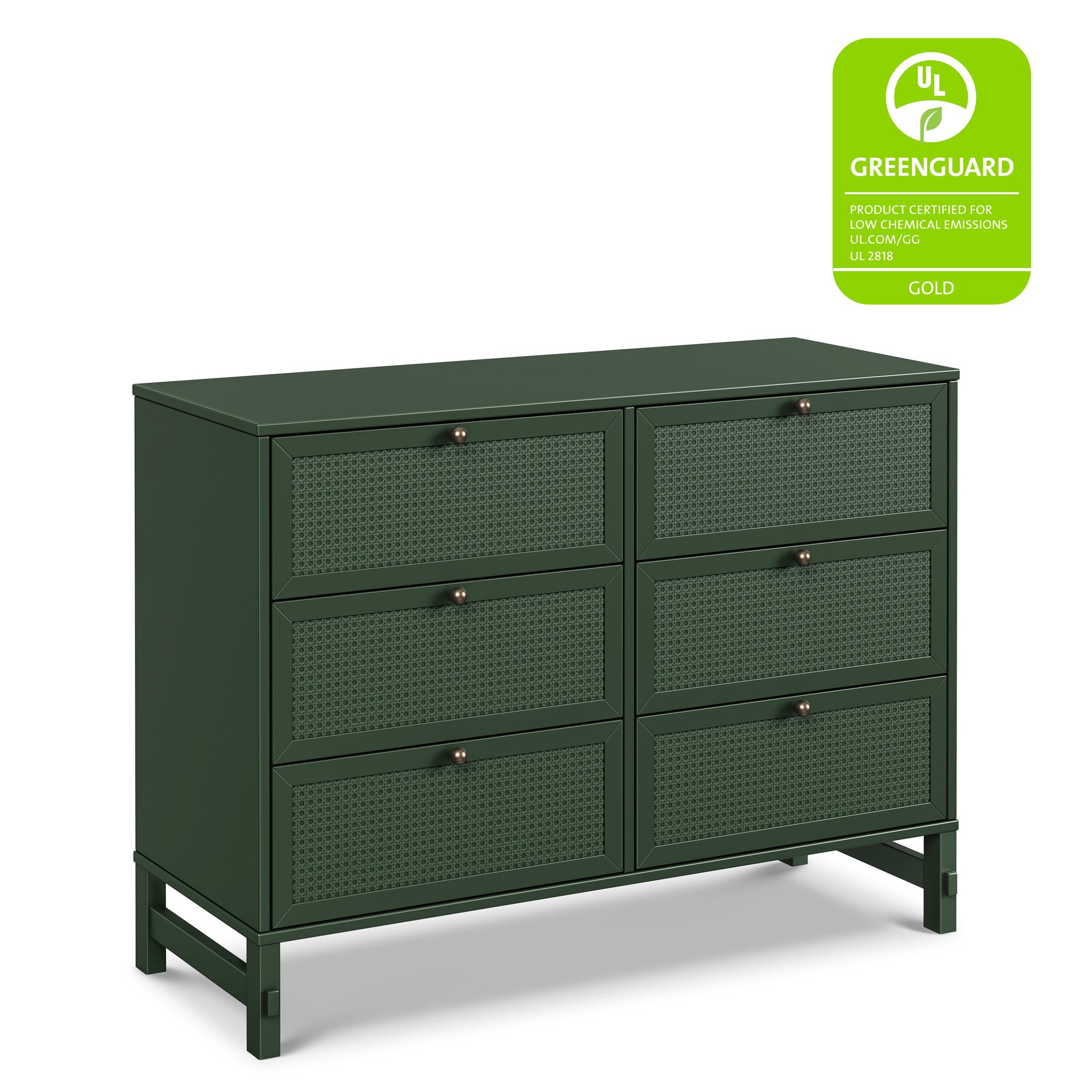 M24926FRGR,DaVinci,Margot 6-Drawer Dresser in Forest Green