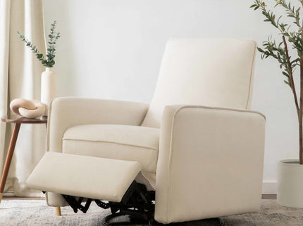 M19387PCMEW,DaVinci,Penny Swivel Recliner in Performance Cream Eco-Weave