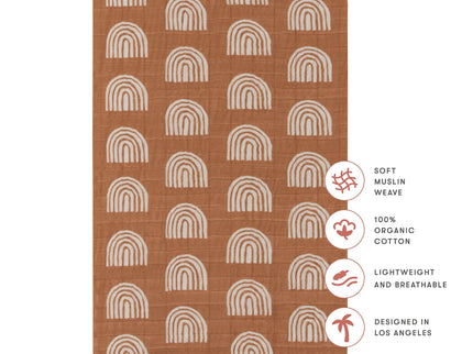 T29034,Babyletto,Rainbow Muslin All-Stages Bassinet Sheet in GOTS Certified Organic Cotton