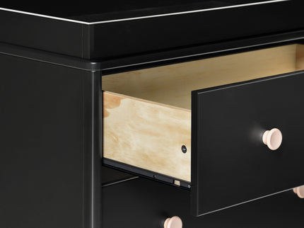 M9023BNX,Babyletto,Lolly 3-Drawer Changer Dresser w/Removable Changing Tray in Black/Washed Natural