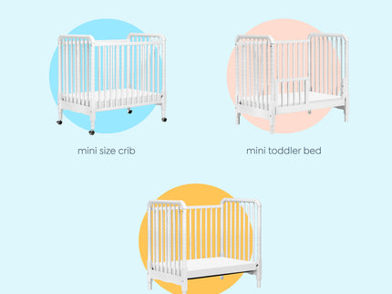 M7398W,DaVinci,Jenny Lind 3-in-1 Convertible Mini Crib in White