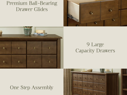 M7128NL,Namesake,Liberty 9-Drawer Assembled Dresser in Natural Walnut