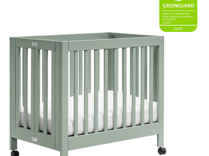 M6698LS,Babyletto,Origami Mini Crib in Light Sage