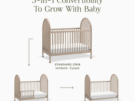 M31401WP,Namesake,Alouette 3-in-1 Convertible Spindle Crib in Washed Pine