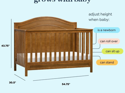 M12801CT,DaVinci,Charlie 4-in-1 Convertible Crib in Chestnut