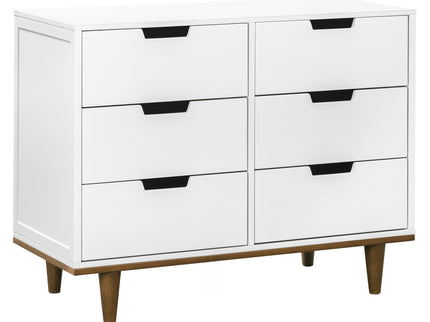W4926WL,DaVinci,Marley 6-Drawer Double Dresser in White/Walnut