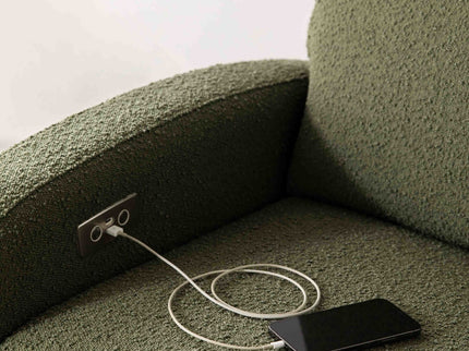 M23188OBLB,Babyletto,Nami Glider Recliner w/ Electronic Control and USB in Olive Boucle w/Light Wood Base